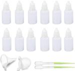 12PCS 10ML Refillable Squeezable Dropper Bottles