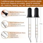 Amber Glass Dropper Bottles with Pipettes - 4 Pack