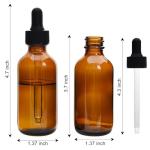 40 Pack Amber Glass Dropper Bottles with Caps
