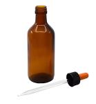 EISCO 180ml Amber Glass Dropping Bottle Set
