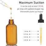 6 Pack Amber Dropper Bottles for Oils