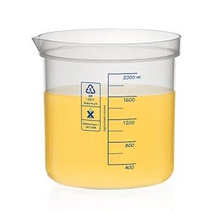 Stackable 2000ml Plastic Graduated Beakers - ULAB