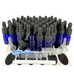 PIPIBA 48-Pack Blue Glass Dropper Bottles