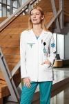 Custom Embroidered Women's Lab Coat - White