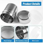 2-Pack Stainless Steel Powder Shaker with Handle