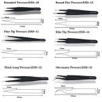 6-Piece Precision Tweezer Set for Lab & Crafts