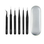 6-Piece Precision Tweezer Set for Lab & Crafts