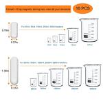 16-Piece PTFE Magnetic Stirring Bar Set