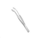 Stainless Steel Offset Broad Blade Forceps - 4.5
