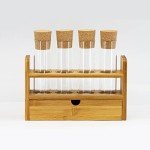 Test Tubes with Cork Stoppers - 4 Pack