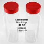 32 OZ Plastic Spice Bottles with Pour Cap - Set of 2