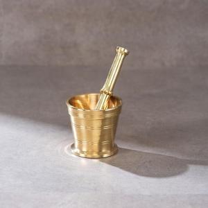 Brass Mortar and Pestle Set - Traditional Design