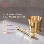 Brass Mortar and Pestle Set - Traditional Design