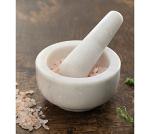 Marble Mortar and Pestle Set - 4.75" White