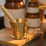 Brass Mortar and Pestle Set - Traditional Design