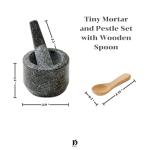 Dakorn 2 Inch Mini Granite Mortar and Pestle Set