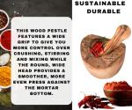 Olive Wood Mortar & Pestle Set for Spices