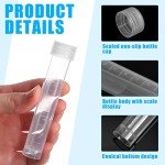 100 Pcs 10ml Clear Plastic Test Tubes with Caps