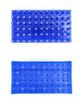 QWORK Plastic Test Tube Rack, 2 Pack, Blue