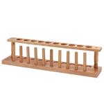 10-Hole Wood Test Tube Holder for 22mm Tubes
