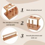 10-Hole Wood Test Tube Holder for 22mm Tubes