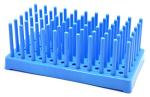 EISCO Blue Plastic Test Tube Drying Rack for 50