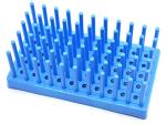 EISCO Blue Plastic Test Tube Drying Rack for 50