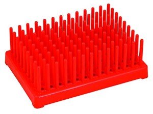 EISCO Red Plastic Test Tube Drying Rack - 96 Tubes