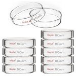 Stonylab 10-Pack Autoclavable Glass Petri Dishes