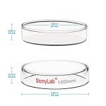 Stonylab 10-Pack Autoclavable Glass Petri Dishes