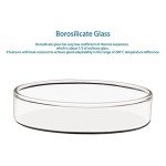 Stonylab 10-Pack Autoclavable Glass Petri Dishes