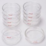 Stonylab 10-Pack Autoclavable Glass Petri Dishes
