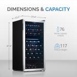 Newair 76-Bottle Dual Zone Wine Fridge