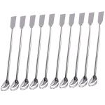 Sunnyglade 10PCS Stainless Steel Lab Spoon Spatula Set