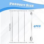 Micro Lab Sampling Scoop Spatula Set - 4 Pieces