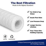 5 Micron String Wound Water Filter Cartridge - 6 Pack