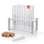 12-Pack Glass Test Tubes with Cork Stoppers