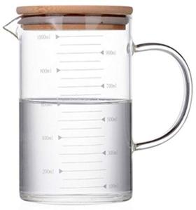 KINNOSE 1000ML Graduated Beaker Mug with Lid