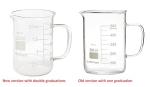 500ml Glass Beaker Mug with Handle and Spout