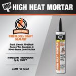 DAP High Heat Mortar Fire Stop Caulk, 10 Oz