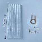 12-Piece Reusable Glass Tubes - 6 Inch Long