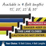 Visiontron WM412 Wall-Mounted Yellow Crowd Barrier 30