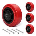 Heavy Duty 5" Polyurethane Caster Wheels - Set of 4
