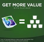 Cascade Platinum Dishwasher Detergent Packs, Fresh Scent