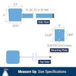 Visiontron WM412 Wall-Mounted Yellow Crowd Barrier 30