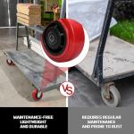 Heavy Duty 5" Polyurethane Caster Wheels - Set of 4