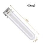10 Pack 40ml Clear Plastic Test Tubes with Caps