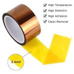 High-Temperature Polyimide Tape, 2 Pack, 2"x33m