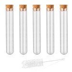 50ml Glass Test Tubes with Cork Stoppers - 24pcs