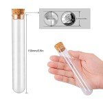 50ml Glass Test Tubes with Cork Stoppers - 24pcs